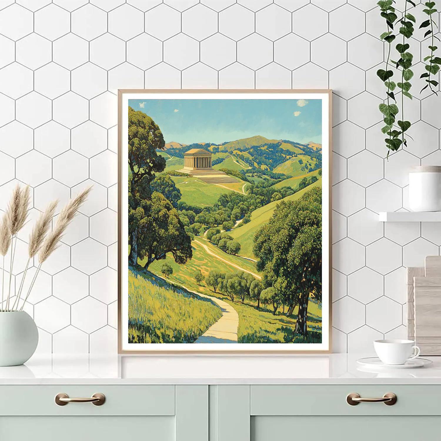 Raphael Inspired Harmonious Landscape With Distant Temple painting number kit