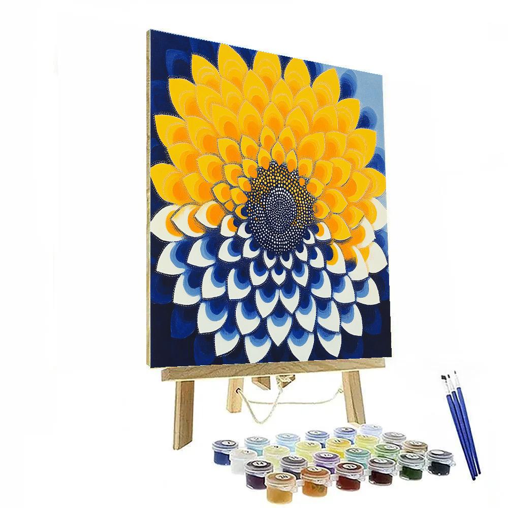 Yayoi Kusama Inspired Infinite Lotus Of Dots Numbered painting kits