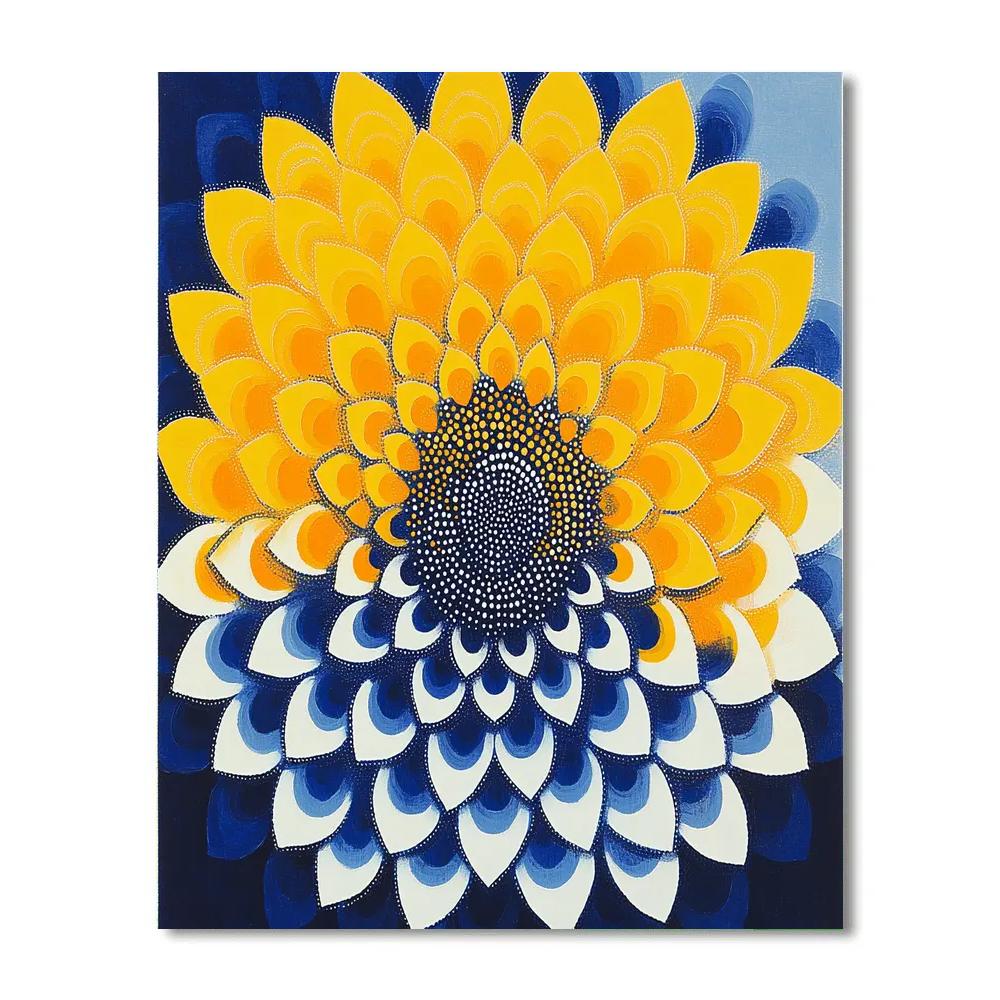 Yayoi Kusama Inspired Infinite Lotus Of Dots Numbered painting kits