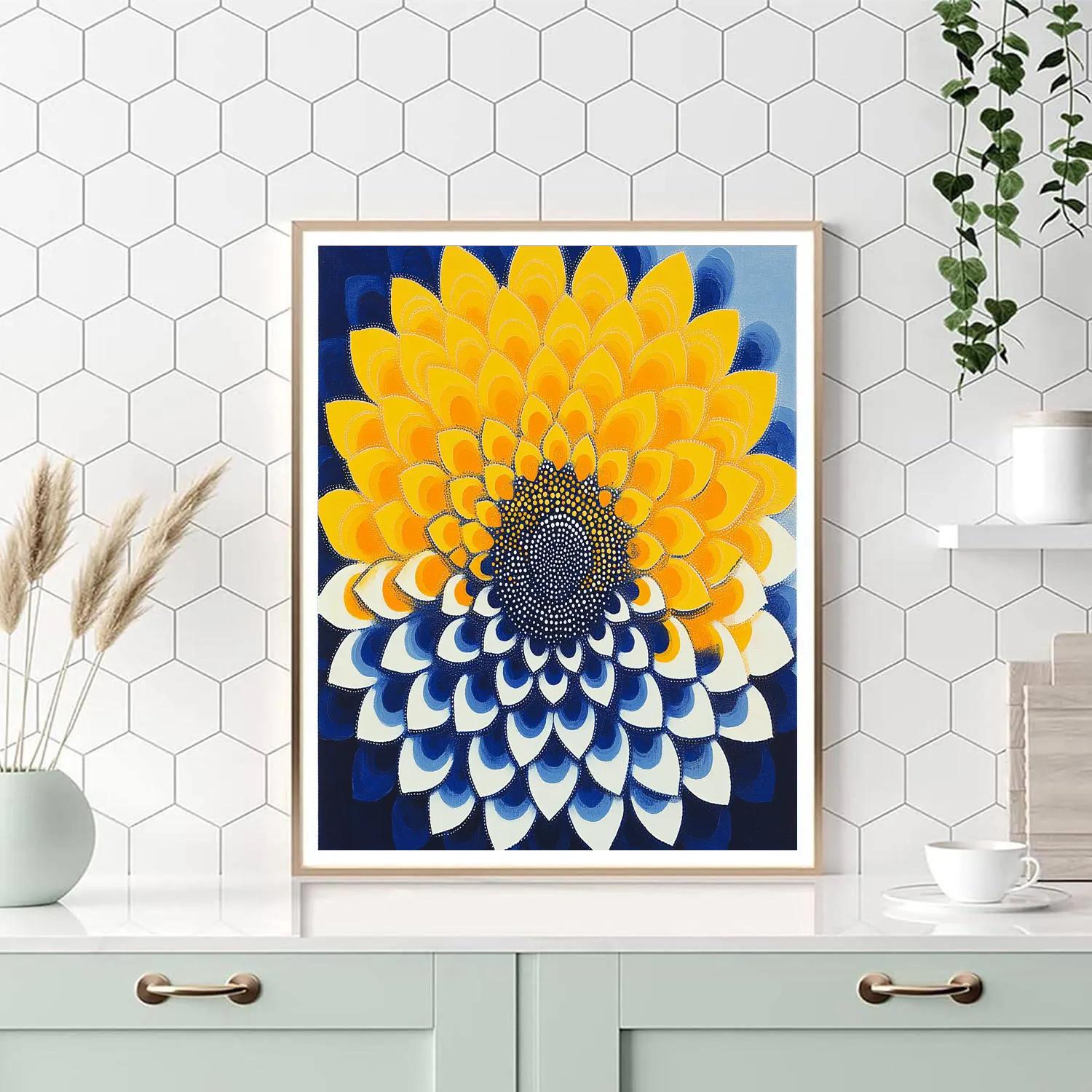 Yayoi Kusama Inspired Infinite Lotus Of Dots Numbered painting kits