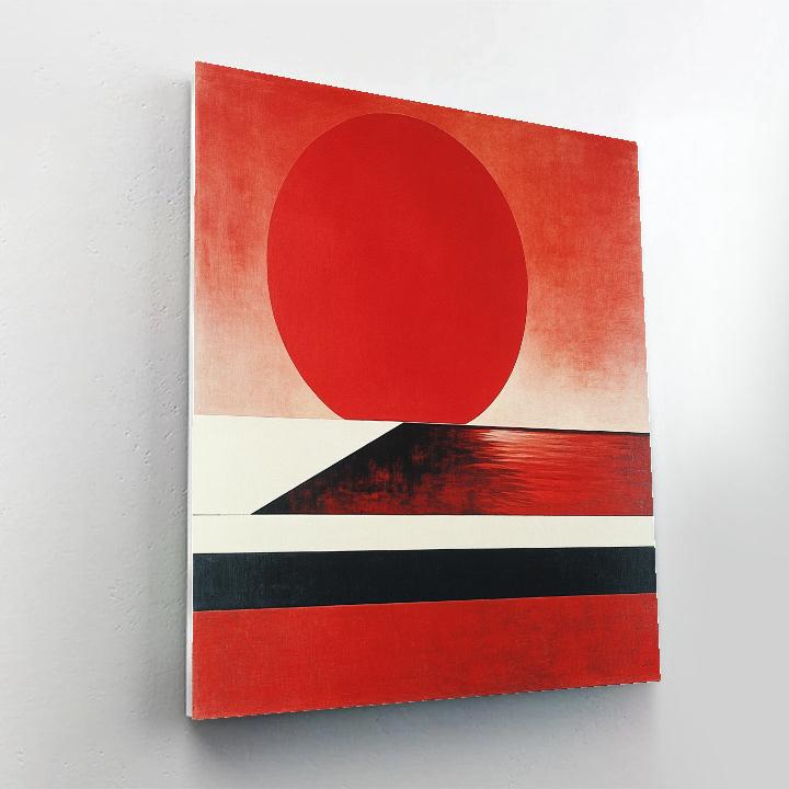 Kazimir Malevich Inspired Red Circle Horizon painting number kit