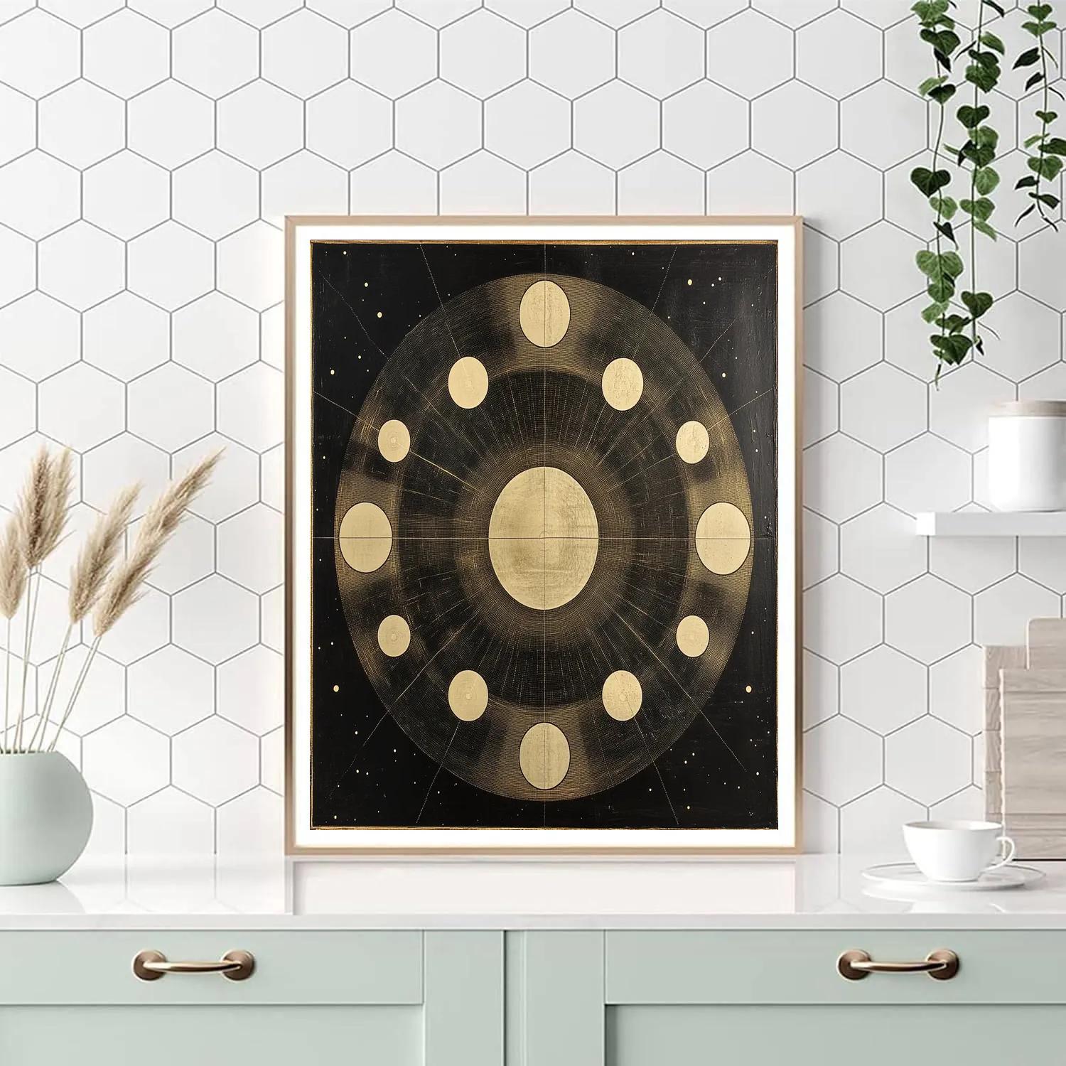 Yayoi Kusama Inspired Solar Echo Grid Number painting
