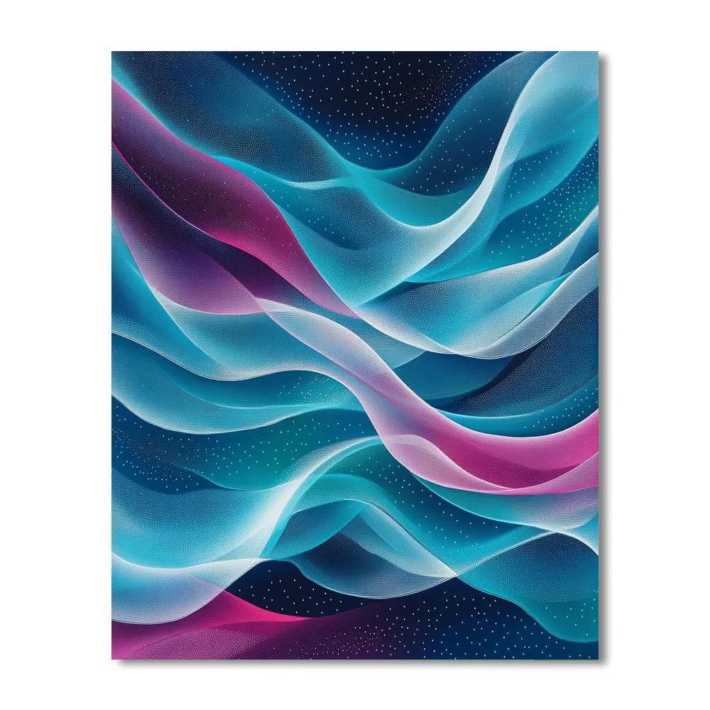 Yayoi Kusama Inspired Aurora Loopscape paint by number