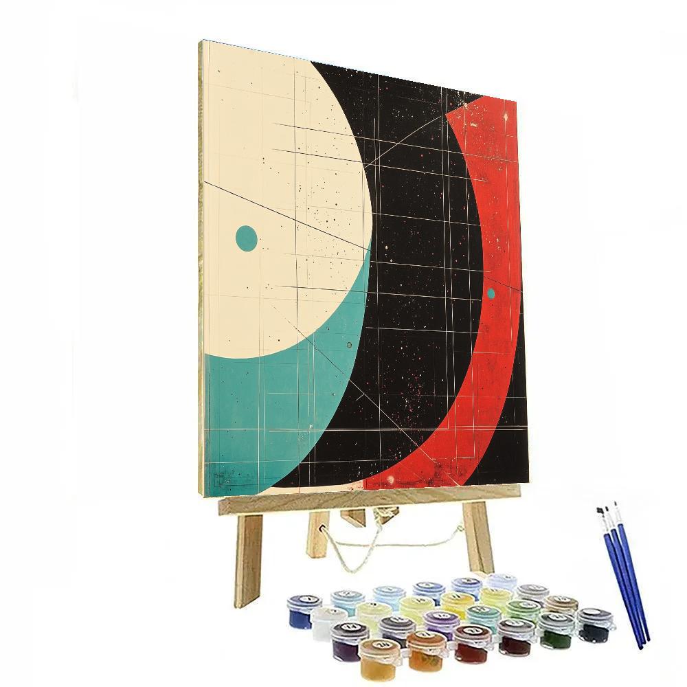 Kazimir Malevich Inspired Suprematist Nebula Map paint by number