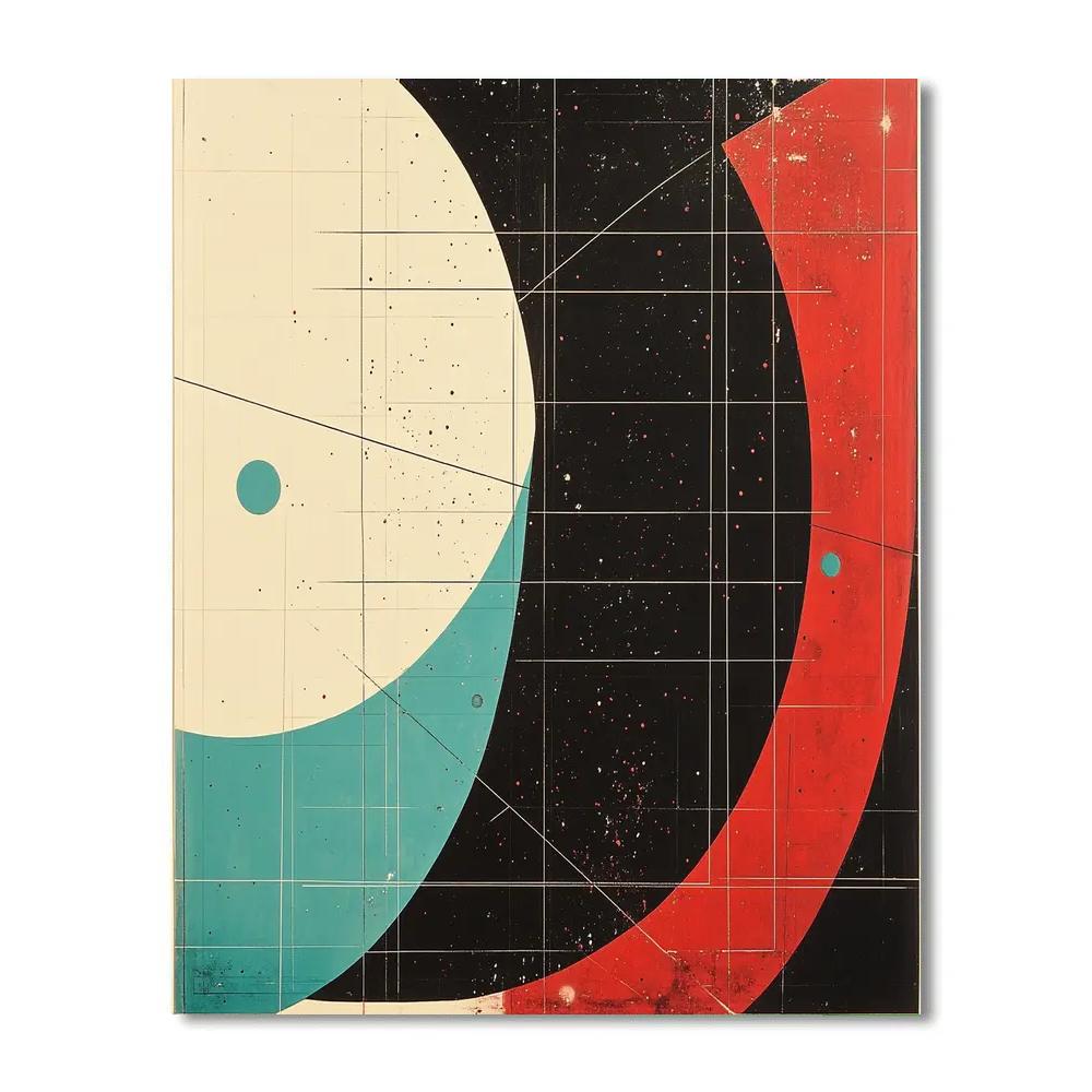 Kazimir Malevich Inspired Suprematist Nebula Map paint by number