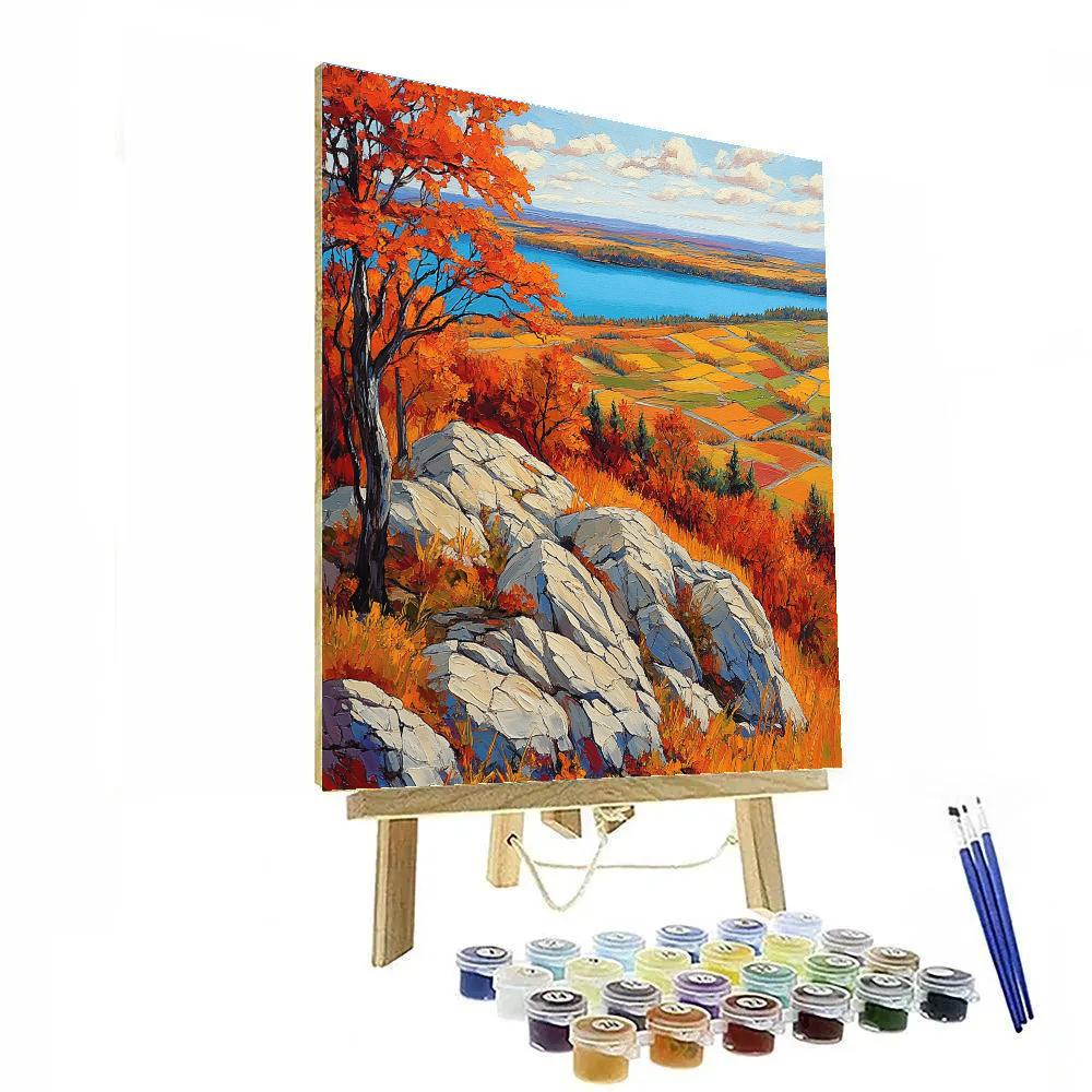 A.Y. Jackson Inspired Algoma Autumn Ridge Number painting