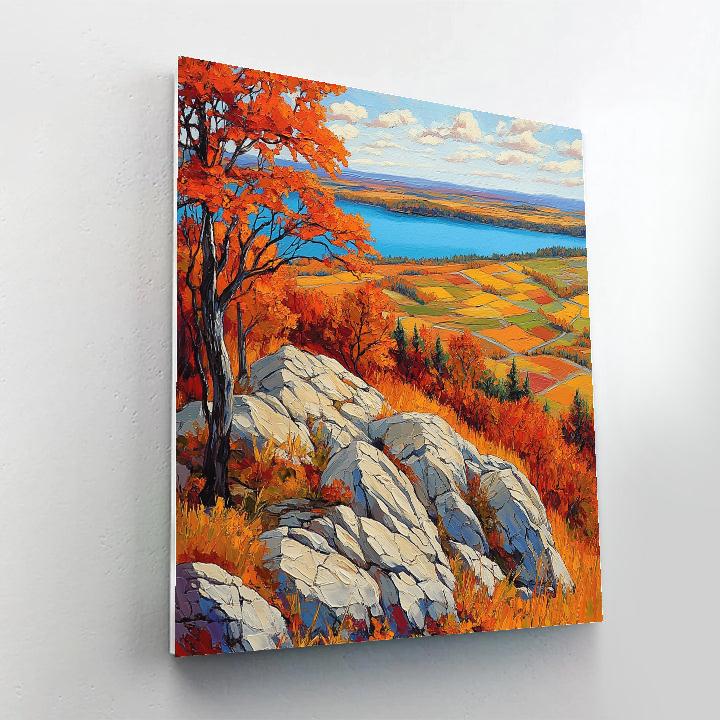 A.Y. Jackson Inspired Algoma Autumn Ridge Number painting