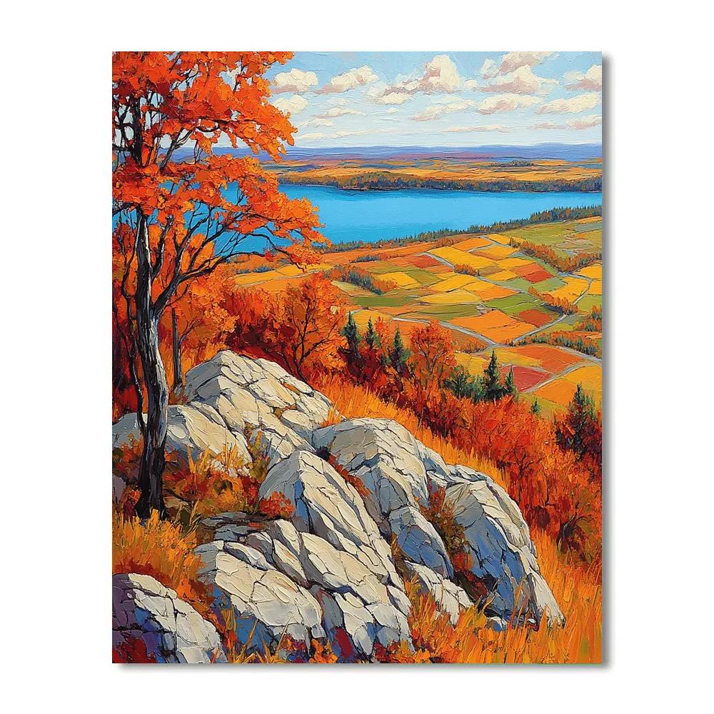 A.Y. Jackson Inspired Algoma Autumn Ridge Number painting
