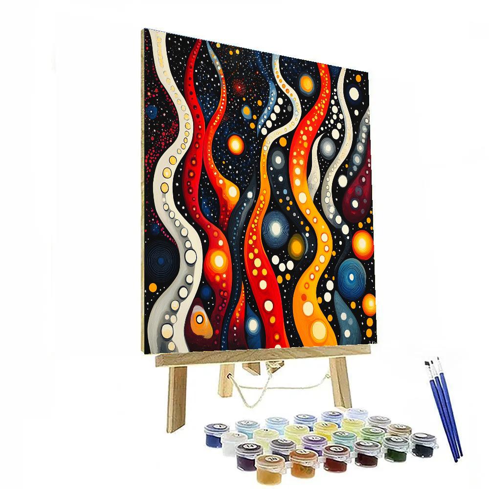 Yayoi Kusama Inspired Cosmic Infinity Garden Paint by numbers art