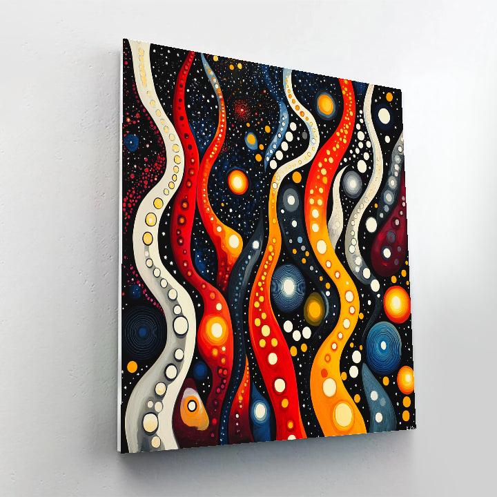 Yayoi Kusama Inspired Cosmic Infinity Garden Paint by numbers art