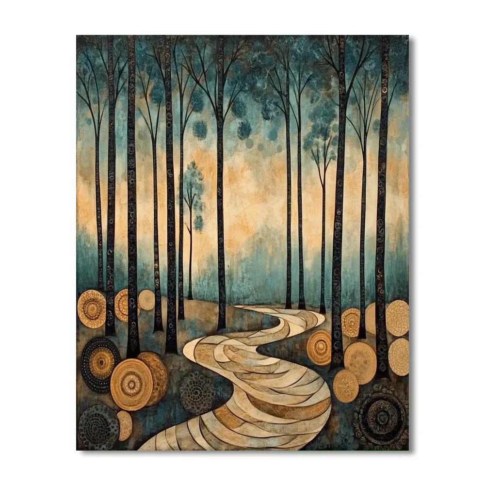 Max Ernst Inspired Dreamscape Forest painting number kit