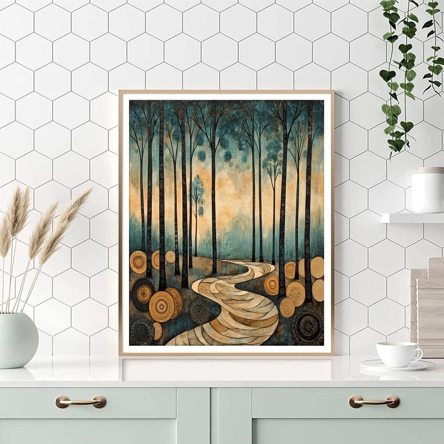 Max Ernst Inspired Dreamscape Forest painting number kit