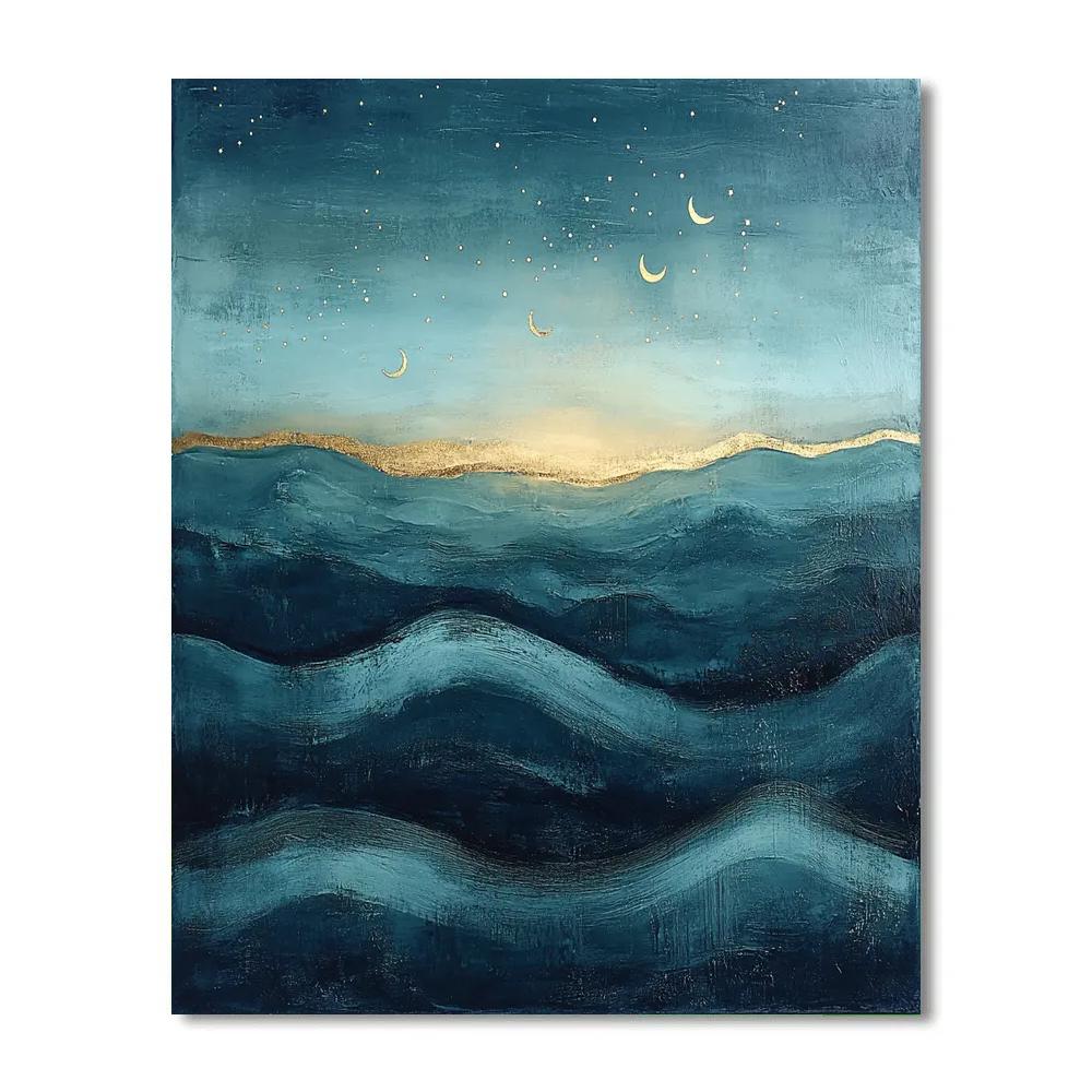 Max Ernst Inspired Astral Tide DIY paint by numbers