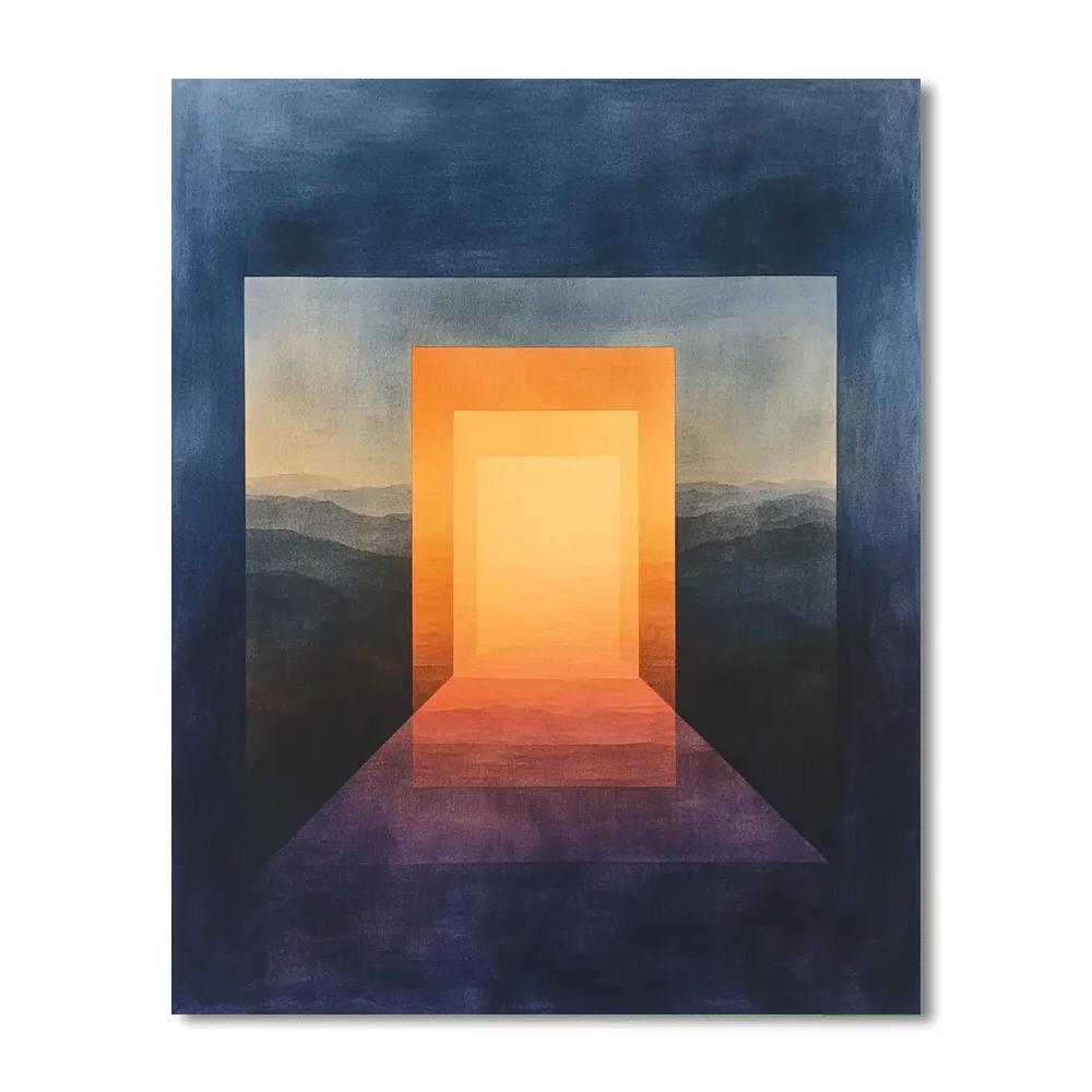 Mark Rothko Inspired Twilight Nebula paint by numbers