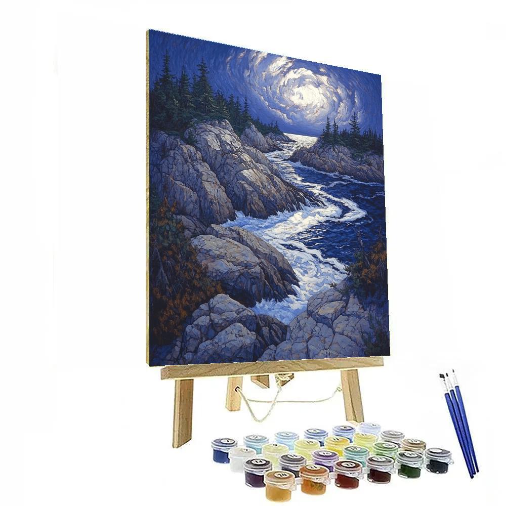 Arthur Lismer Inspired Granite Channel Storm painting number kit