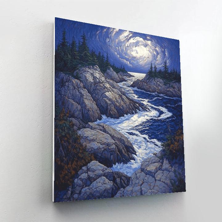 Arthur Lismer Inspired Granite Channel Storm painting number kit