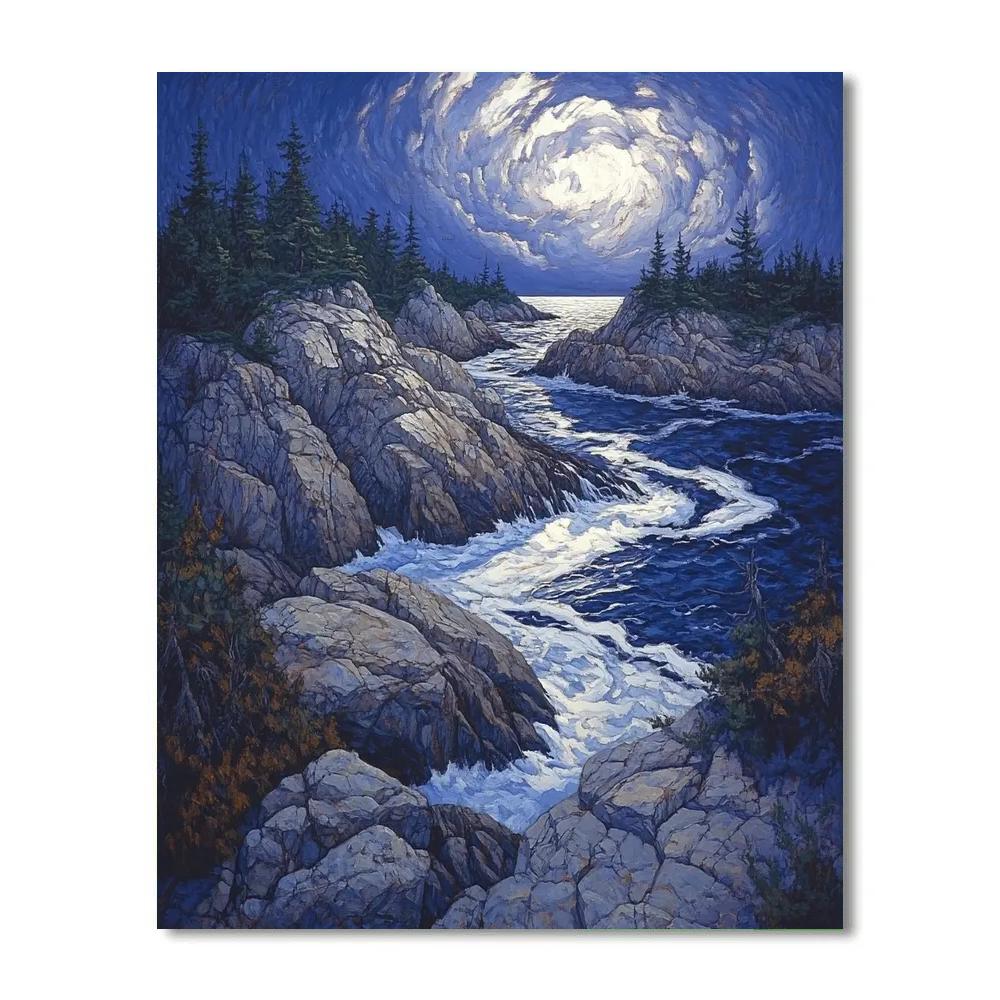 Arthur Lismer Inspired Granite Channel Storm painting number kit
