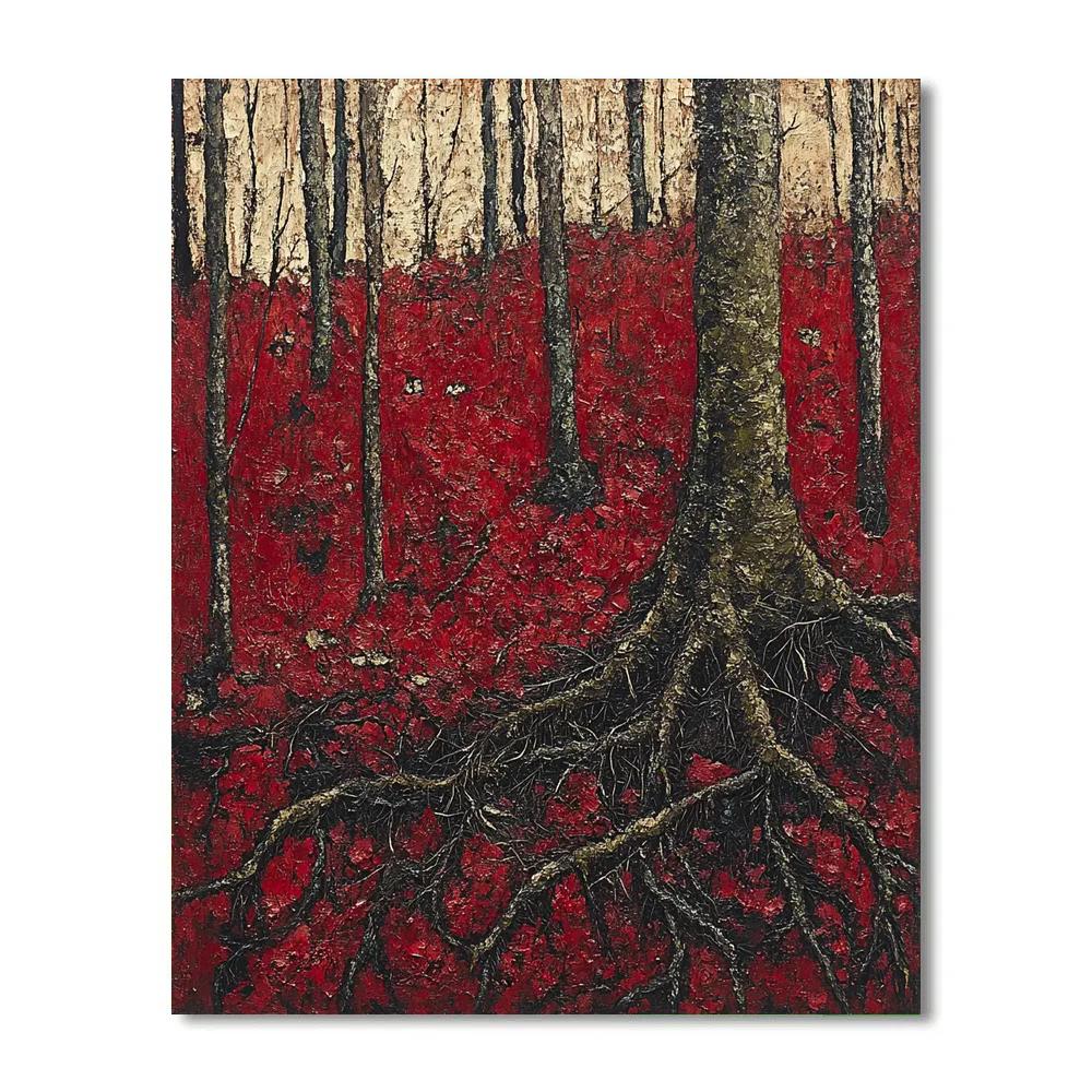 Arthur Lismer Inspired Tangled Forest Undergrowth Numbered painting kits