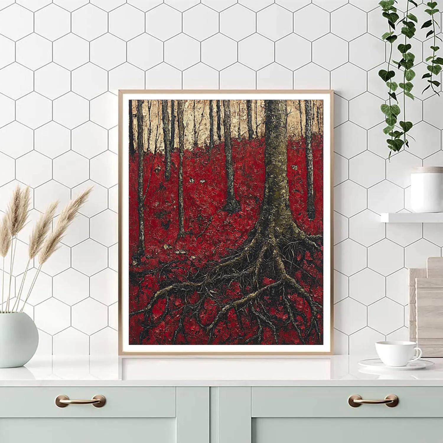 Arthur Lismer Inspired Tangled Forest Undergrowth Numbered painting kits