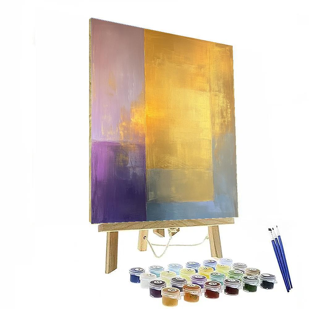 Mark Rothko Inspired Golden Dusk Reverie paint by color
