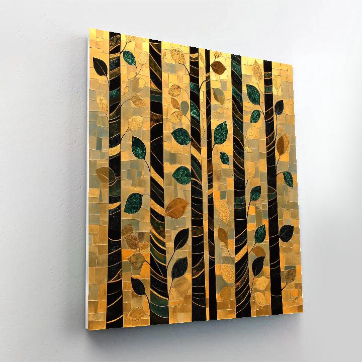 Gustav Klimt Inspired Golden Forest Pattern Numbered painting kits