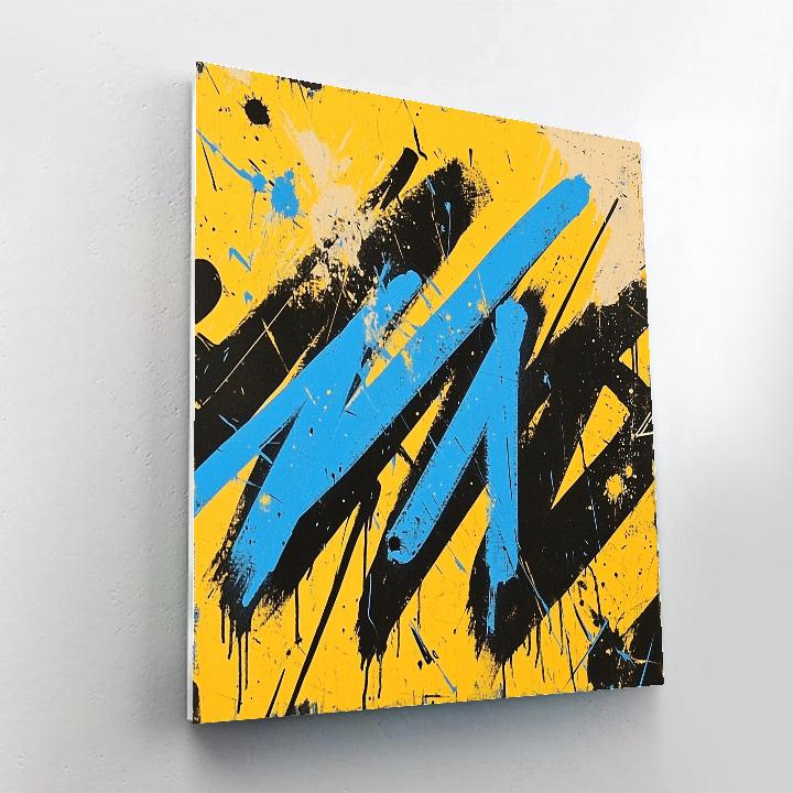 Jean-Michel Basquiat Inspired Nebular Scribble Paint by numbers art