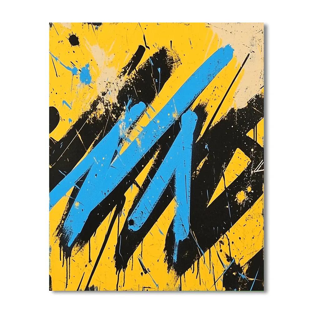 Jean-Michel Basquiat Inspired Nebular Scribble Paint by numbers art