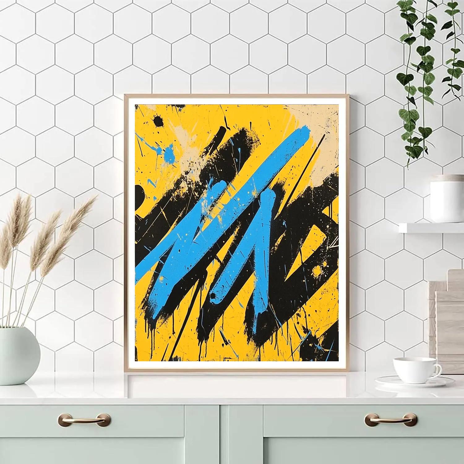 Jean-Michel Basquiat Inspired Nebular Scribble Paint by numbers art
