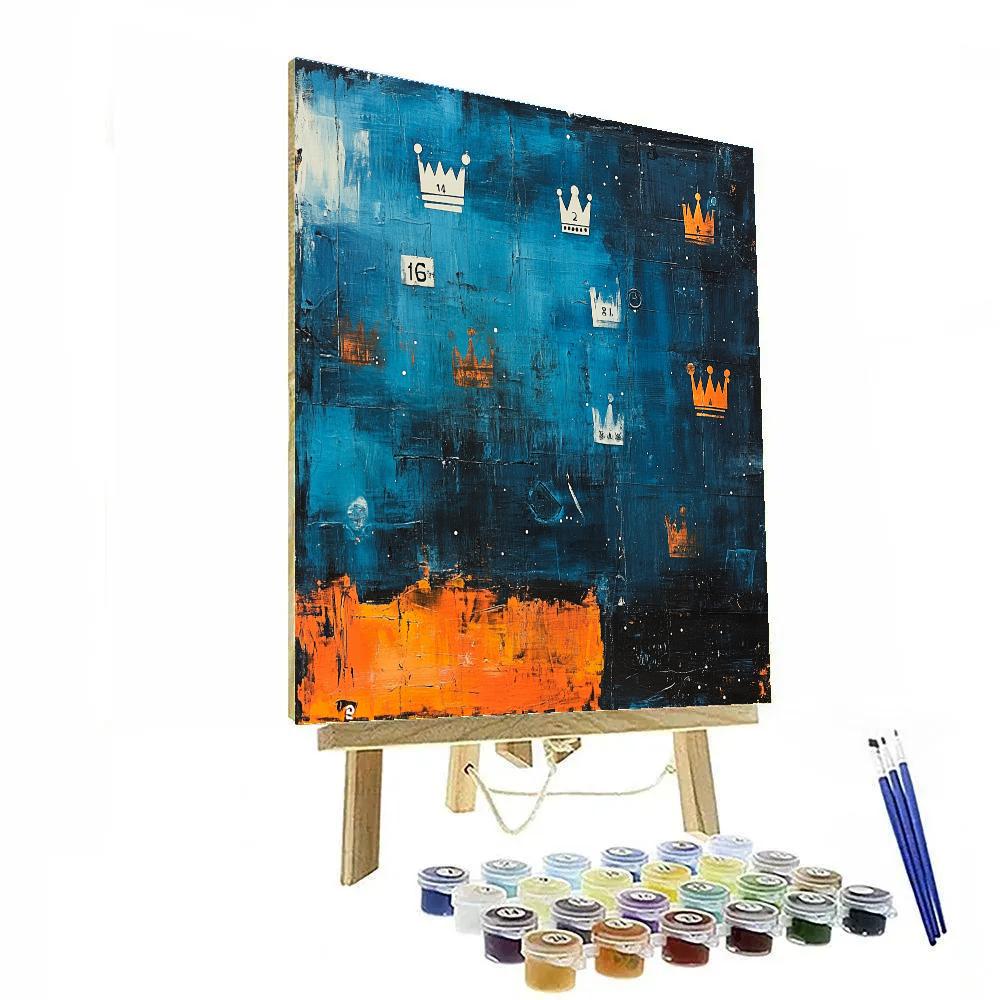 Jean-Michel Basquiat Inspired Urban Galaxy paint by color