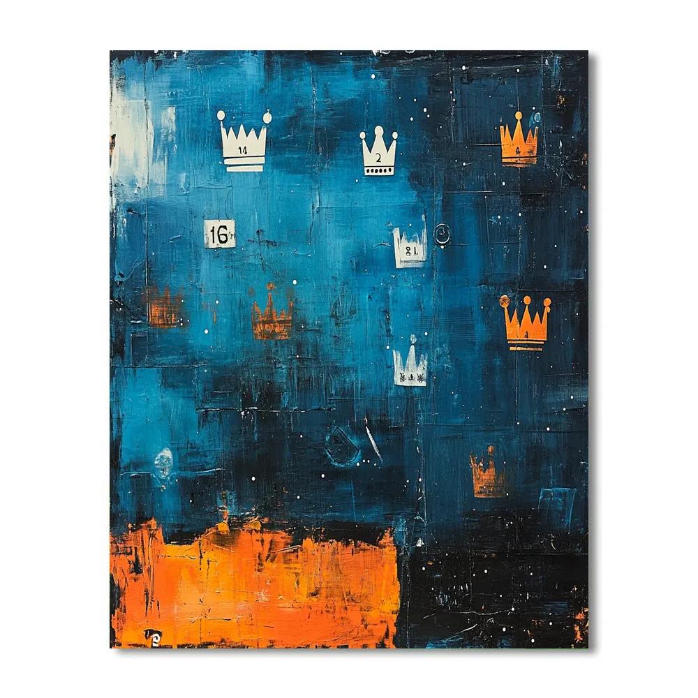 Jean-Michel Basquiat Inspired Urban Galaxy paint by color