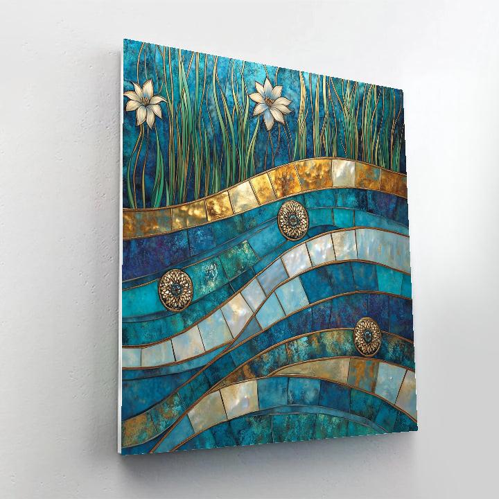 Gustav Klimt Inspired Decorative River Surface DIY paint by numbers