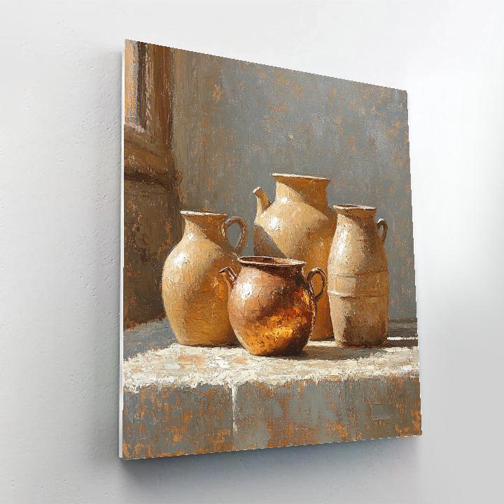 Diego Velázquez Inspired Earthenware And Copper Ensemble paint by number