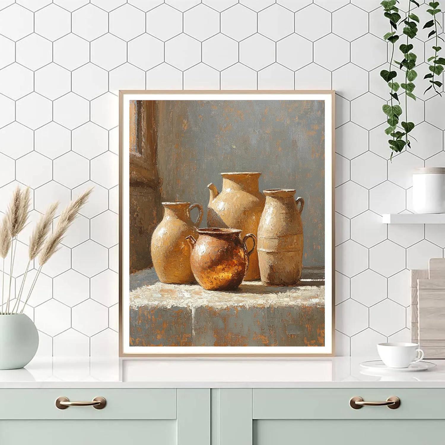 Diego Velázquez Inspired Earthenware And Copper Ensemble paint by number