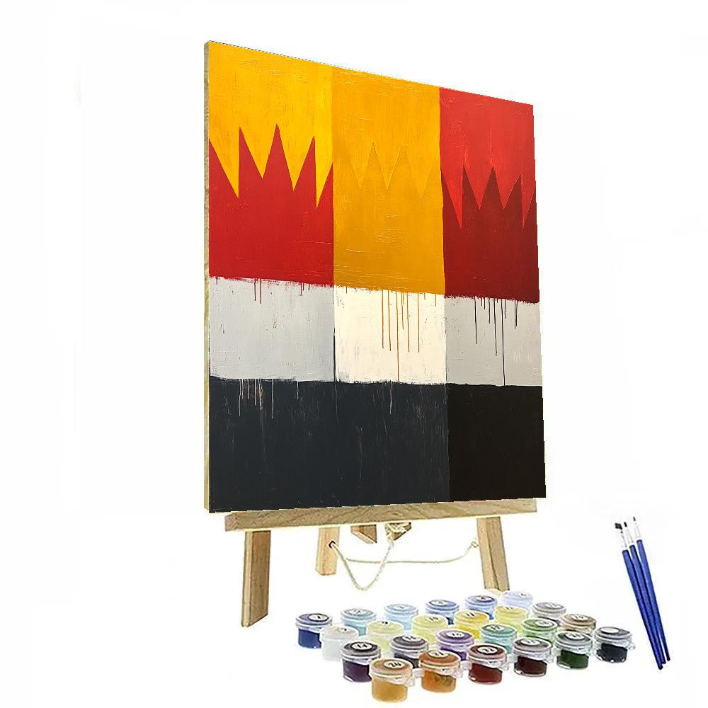 Jean-Michel Basquiat Inspired Solar Syntax paint by numbers