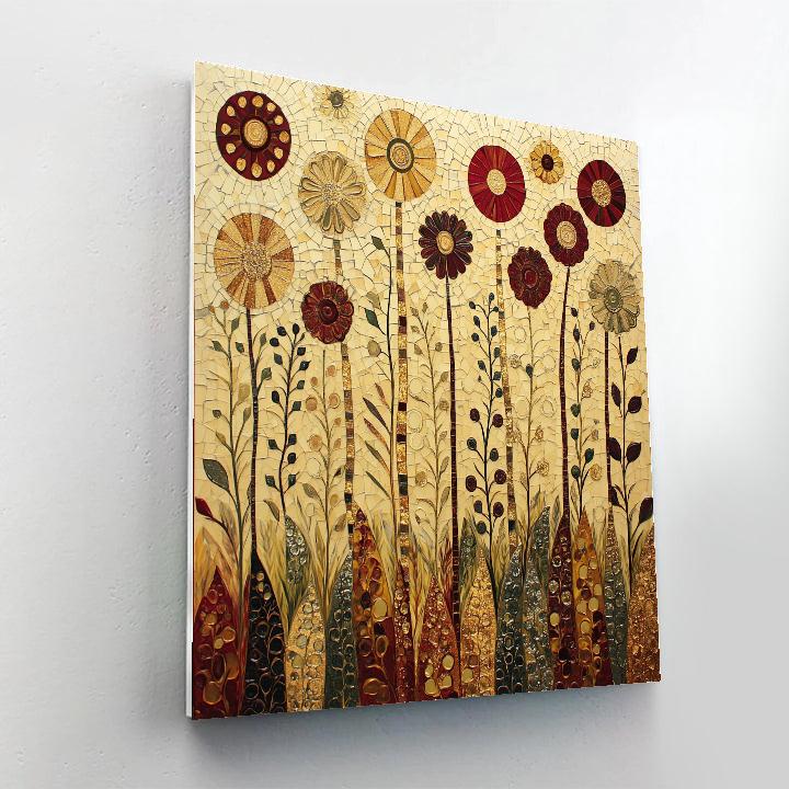 Gustav Klimt Inspired Ornamental Meadow Of Flowers Painting by numbers kit
