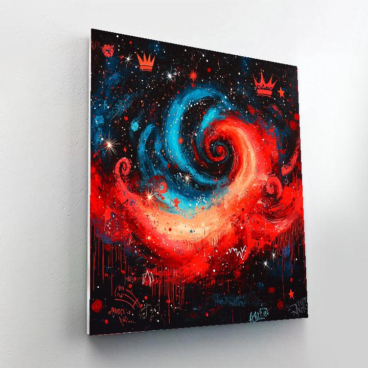 Jean-Michel Basquiat Inspired Cosmic Threads painting number kit
