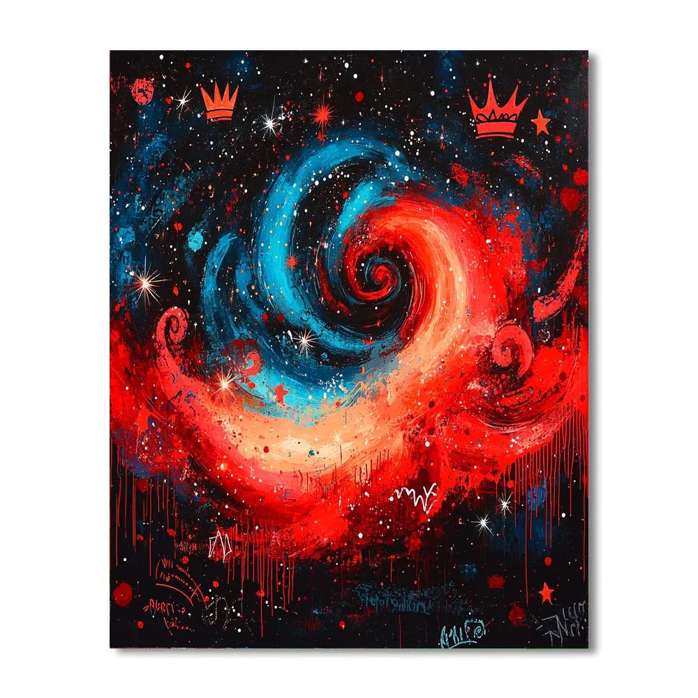 Jean-Michel Basquiat Inspired Cosmic Threads painting number kit