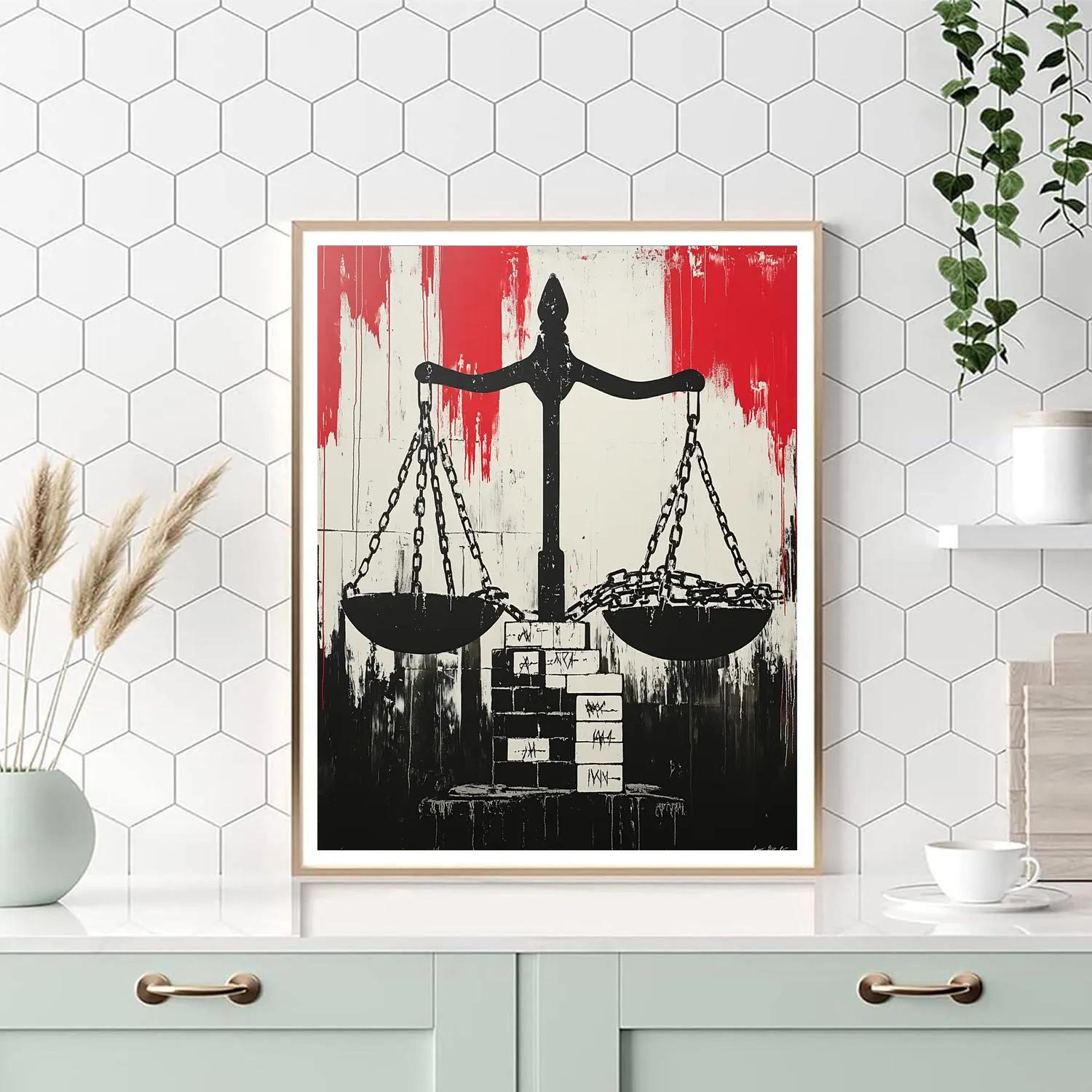 Banksy Inspired Social Justice Scales paint by color