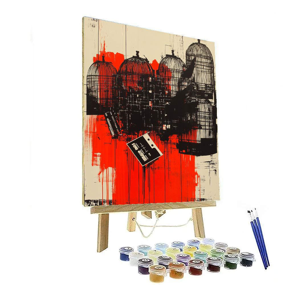 Banksy Inspired Anti Consumerism Circuit DIY paint by numbers