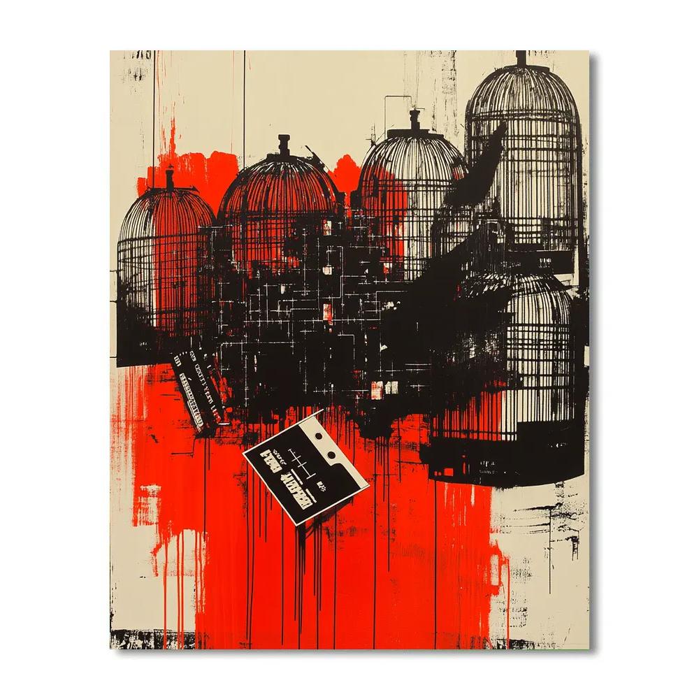 Banksy Inspired Anti Consumerism Circuit DIY paint by numbers