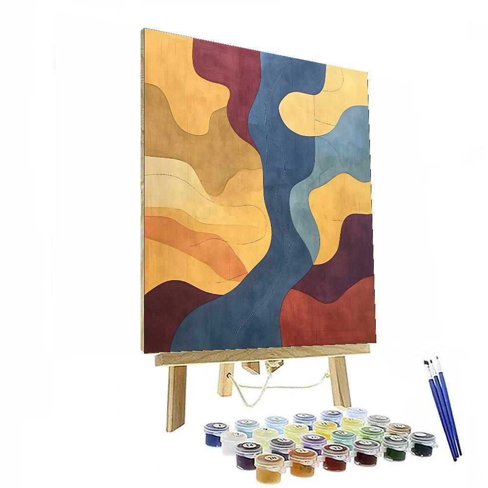 Paul Klee Inspired Quiet Cartography Number painting