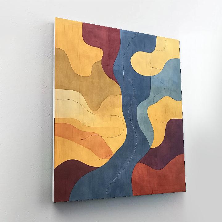 Paul Klee Inspired Quiet Cartography Number painting