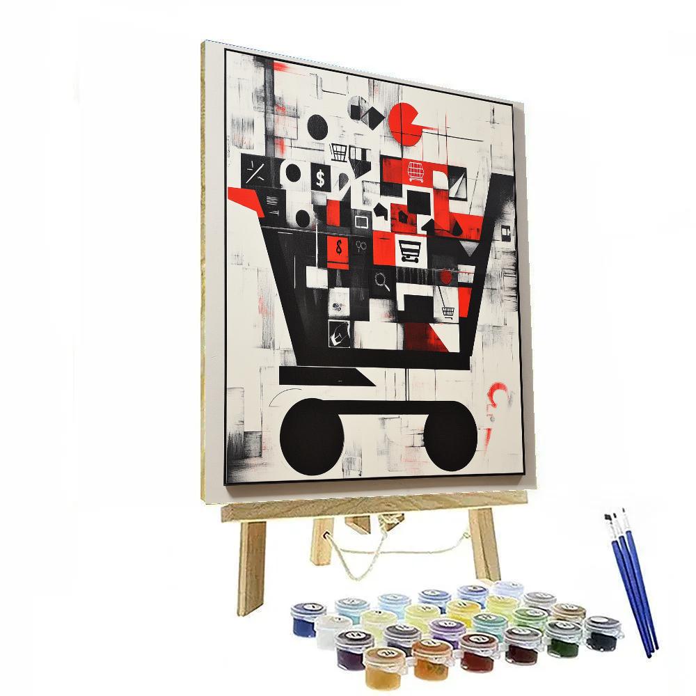 Banksy Inspired The Veil Of Consumerism Paint by numbers art