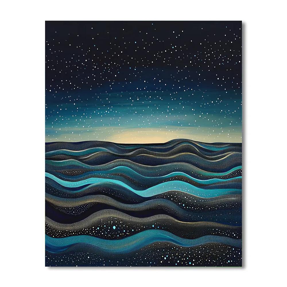 Georges Seurat Inspired Celestial Tide DIY paint by numbers