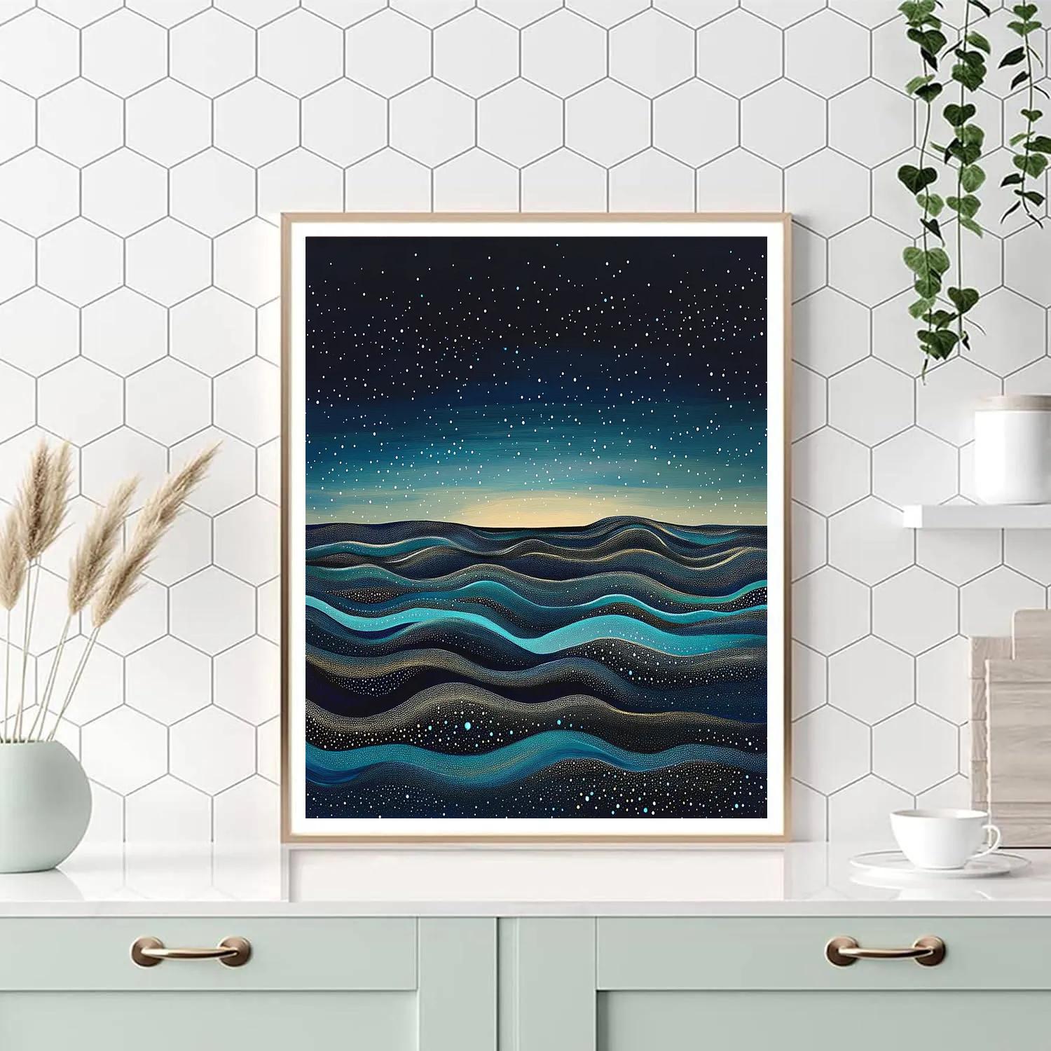 Georges Seurat Inspired Celestial Tide DIY paint by numbers