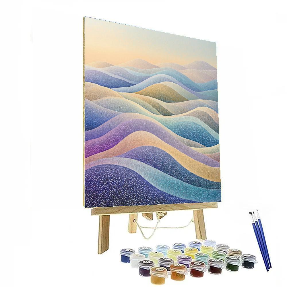 Georges Seurat Inspired Lavender Dunes paint by number