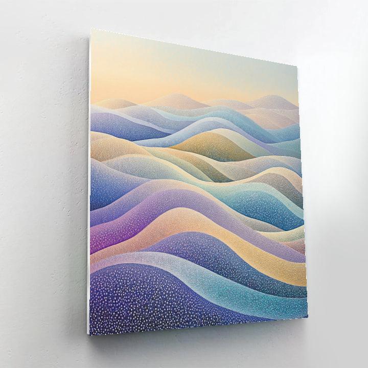 Georges Seurat Inspired Lavender Dunes paint by number