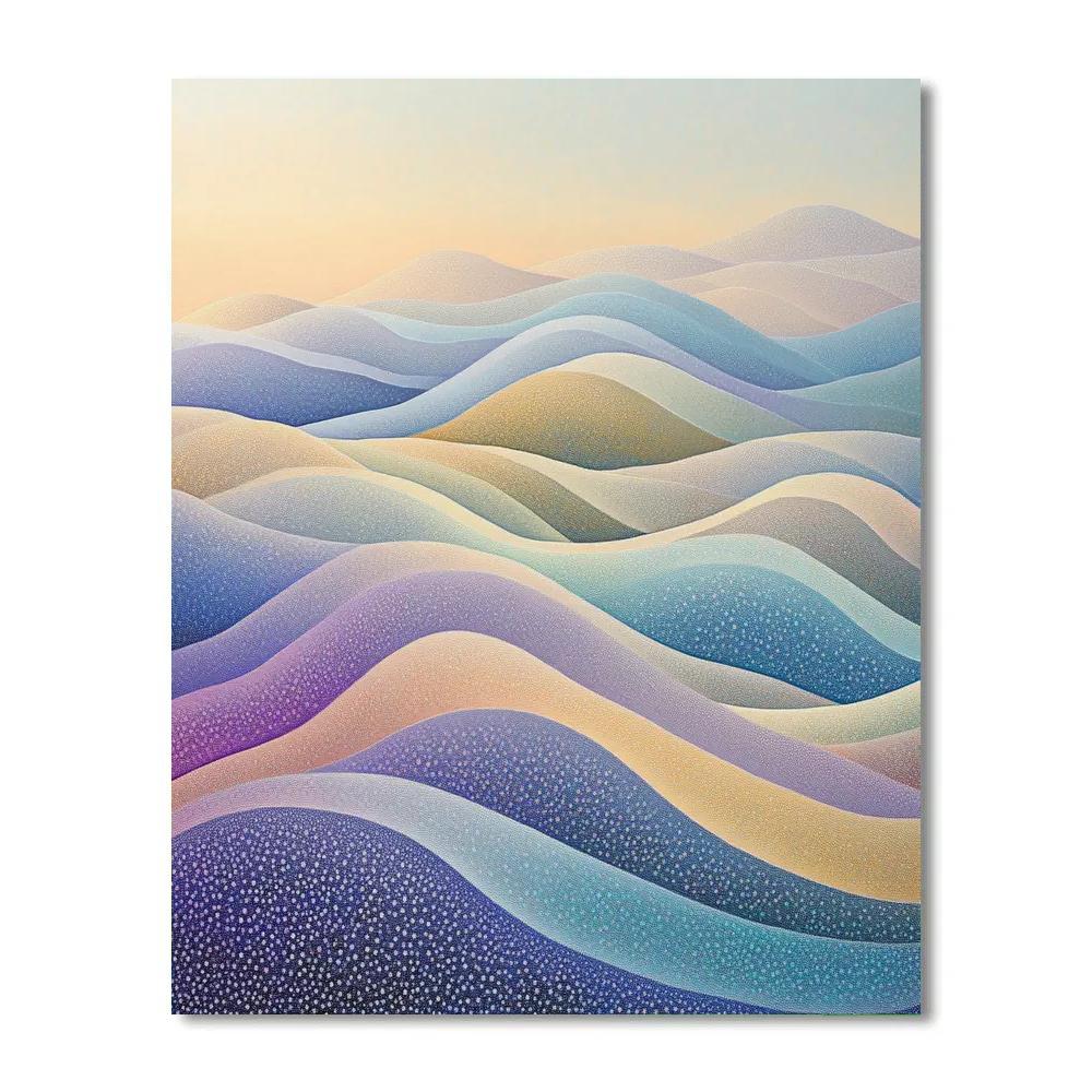 Georges Seurat Inspired Lavender Dunes paint by number