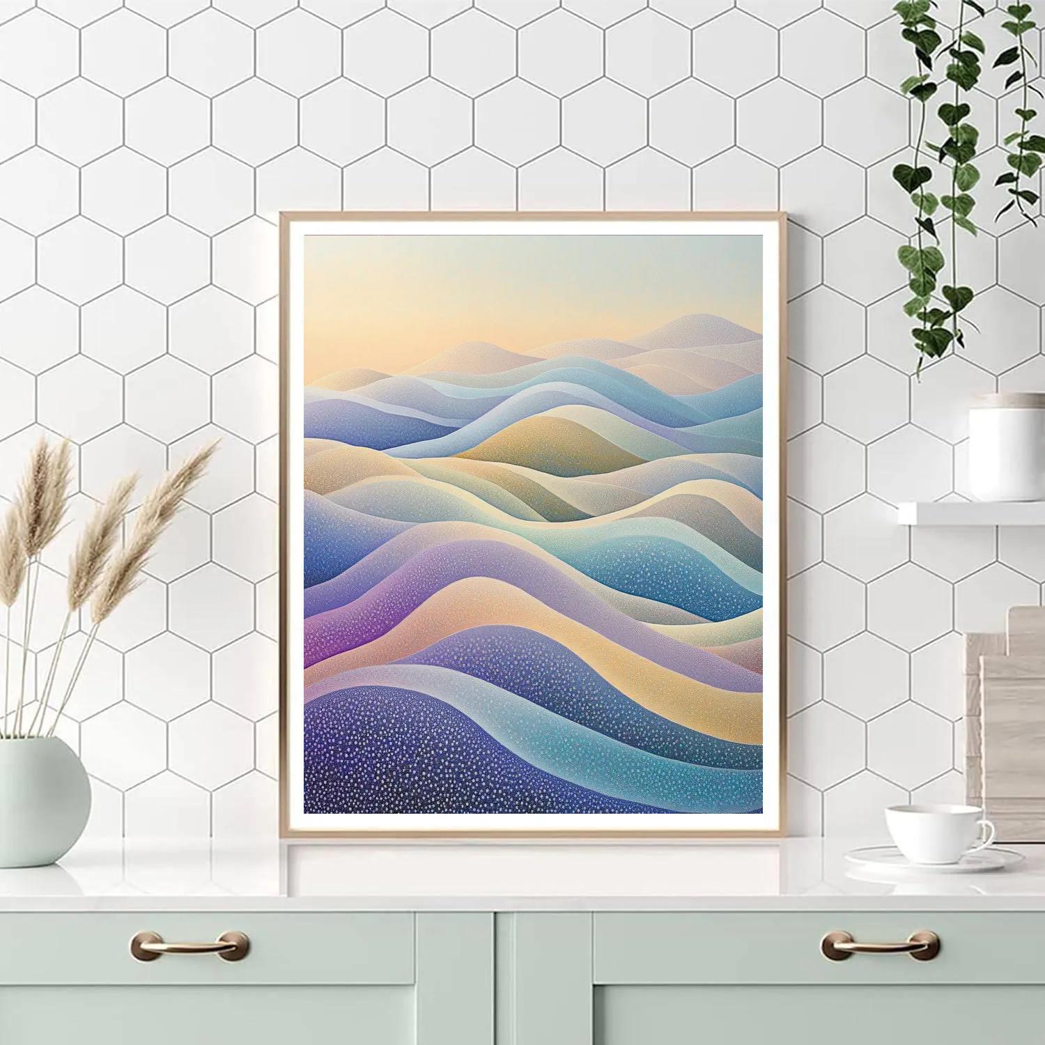 Georges Seurat Inspired Lavender Dunes paint by number