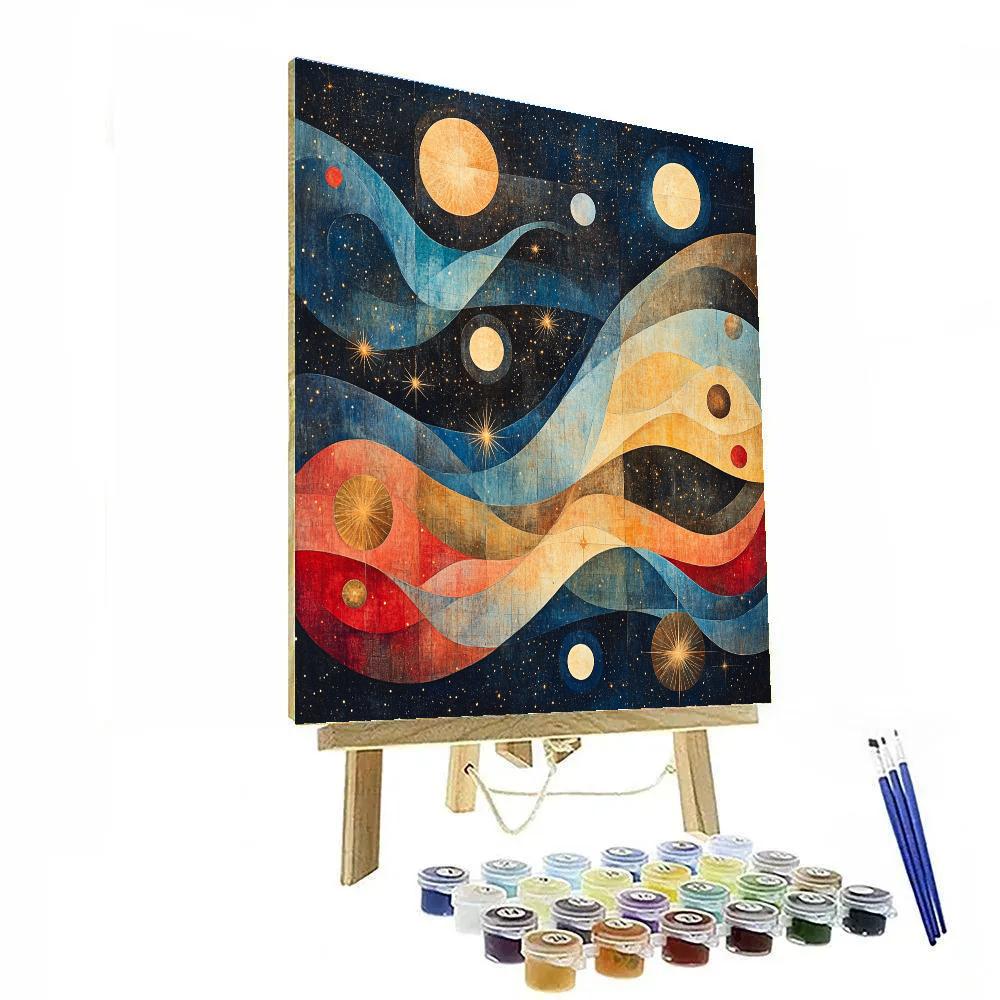 Paul Klee Inspired Celestial Harmony paint by numbers